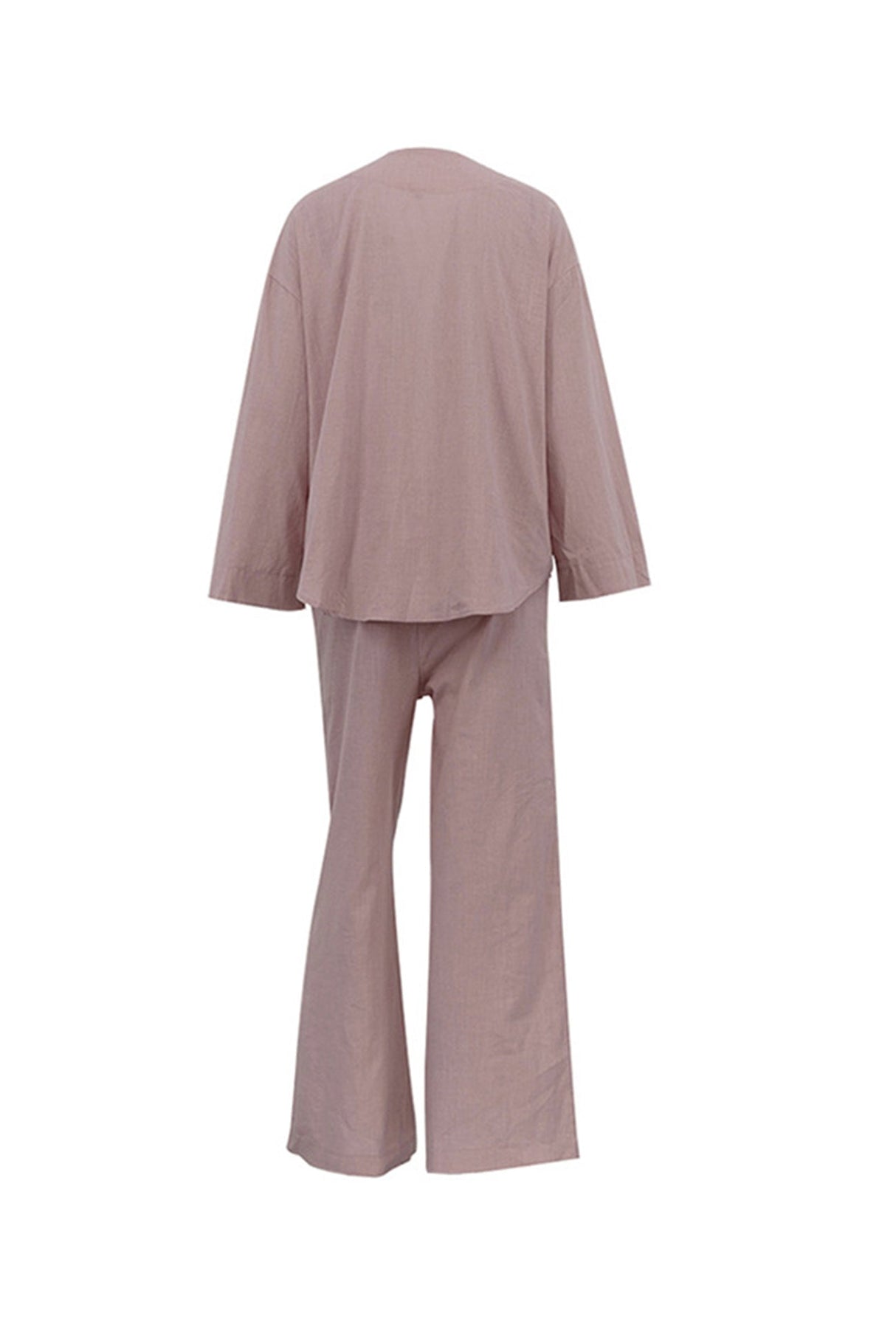 Arolora tie-front-long-sleeve-shirt-cotton-suits