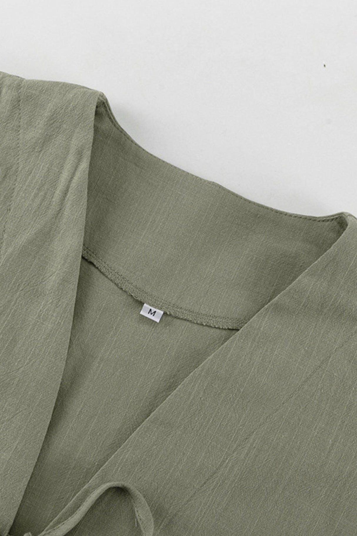 Arolora tie-front-long-sleeve-shirt-cotton-suits