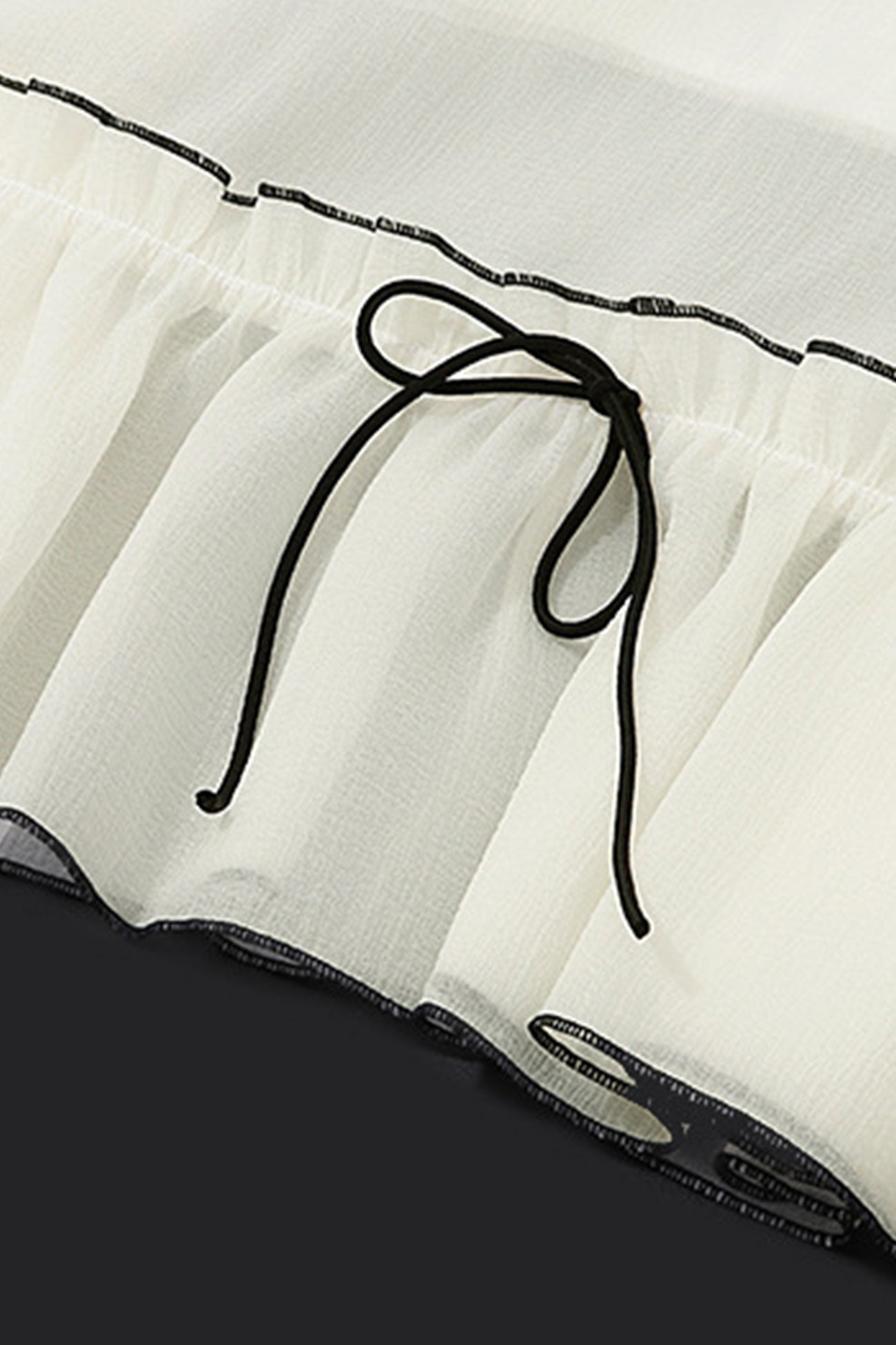 Tie-up Ruffle Midi Skirt Suits