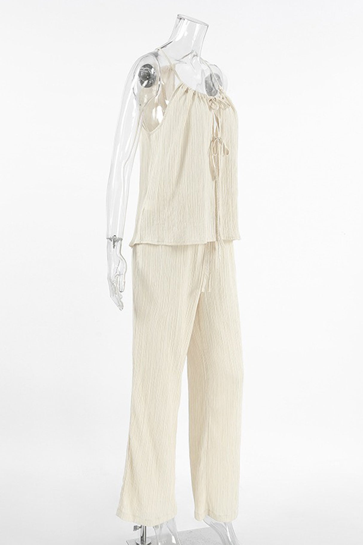 Arolora Tie-up Vest Long Pants Set