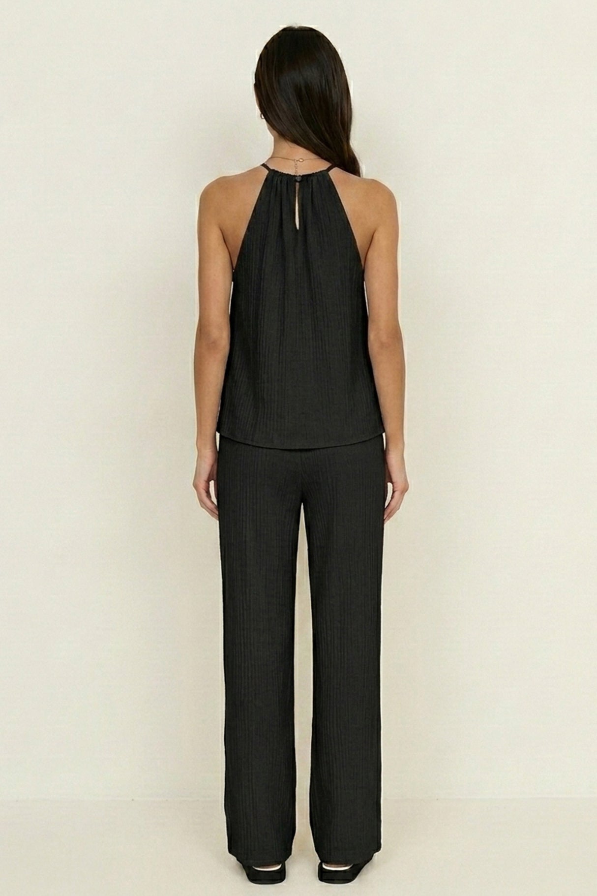 Tie-up Vest Long Pants Set