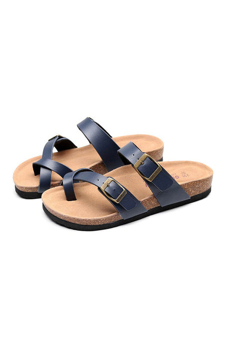 Arolora Toe Ring Criss Cross Buckles Thong Sandals