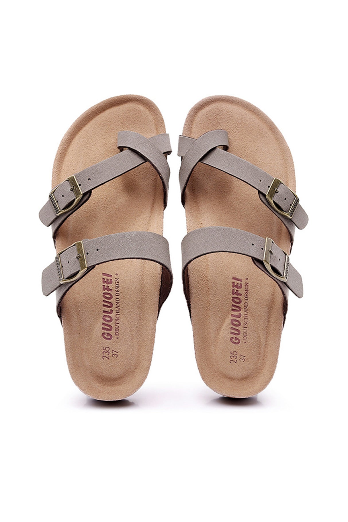 Arolora Toe Ring Criss Cross Buckles Thong Sandals