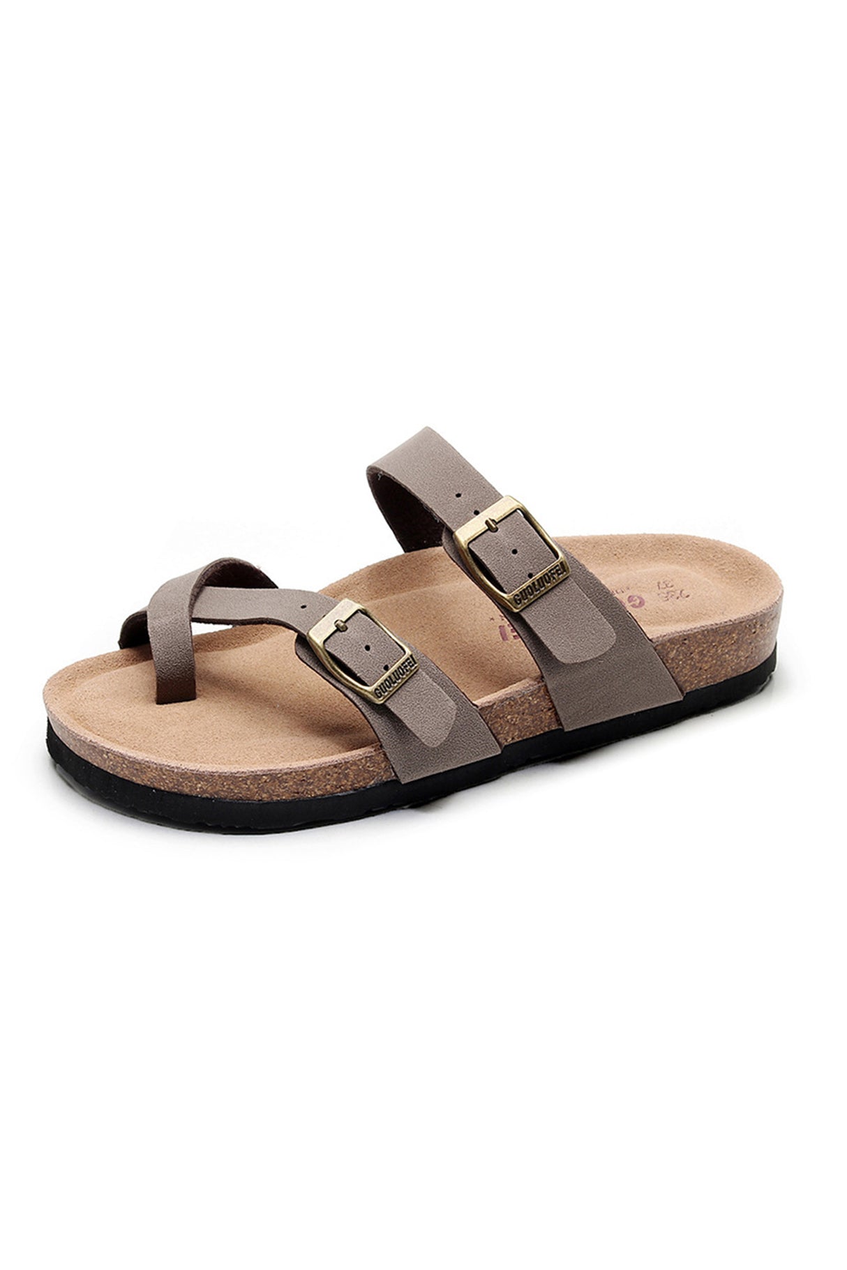 Arolora Toe Ring Criss Cross Buckles Thong Sandals
