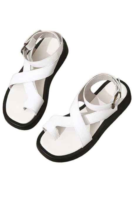 Toe Ring Ankle Strap Chunky Sandals