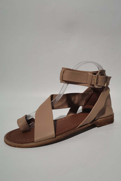 Toe Ring Buckle Strap Flat Sandals