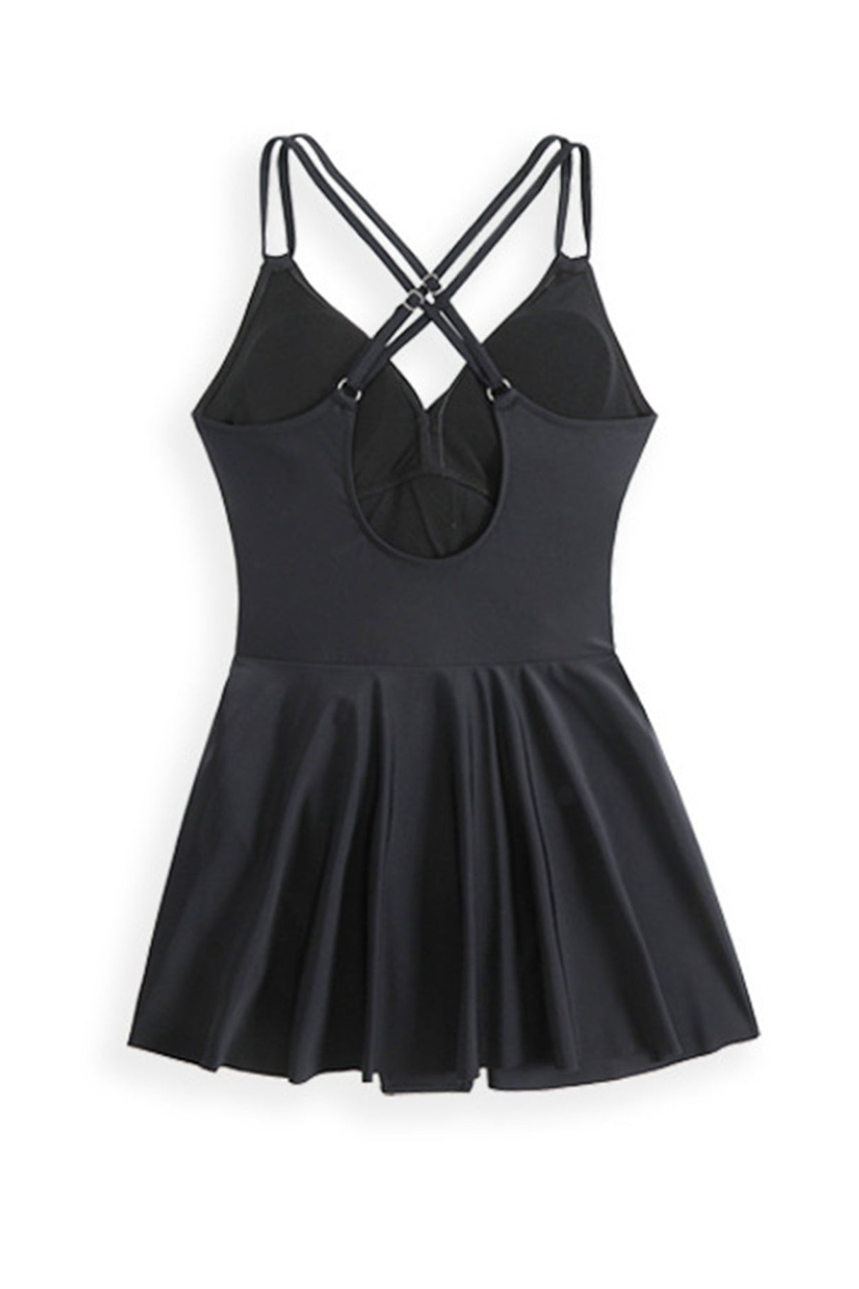 Arolora Twist Front Crossover Skirted One-Piece Swimsuit