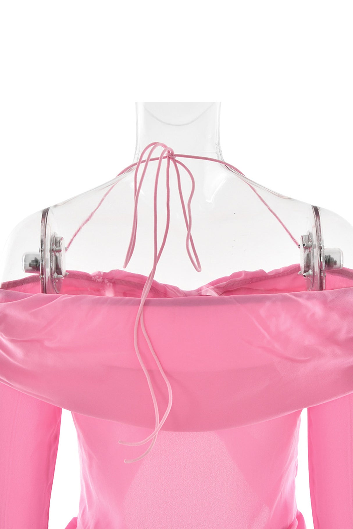 Arolora Twisted Off-shoulder Cutout Chiffon Maxi Dress