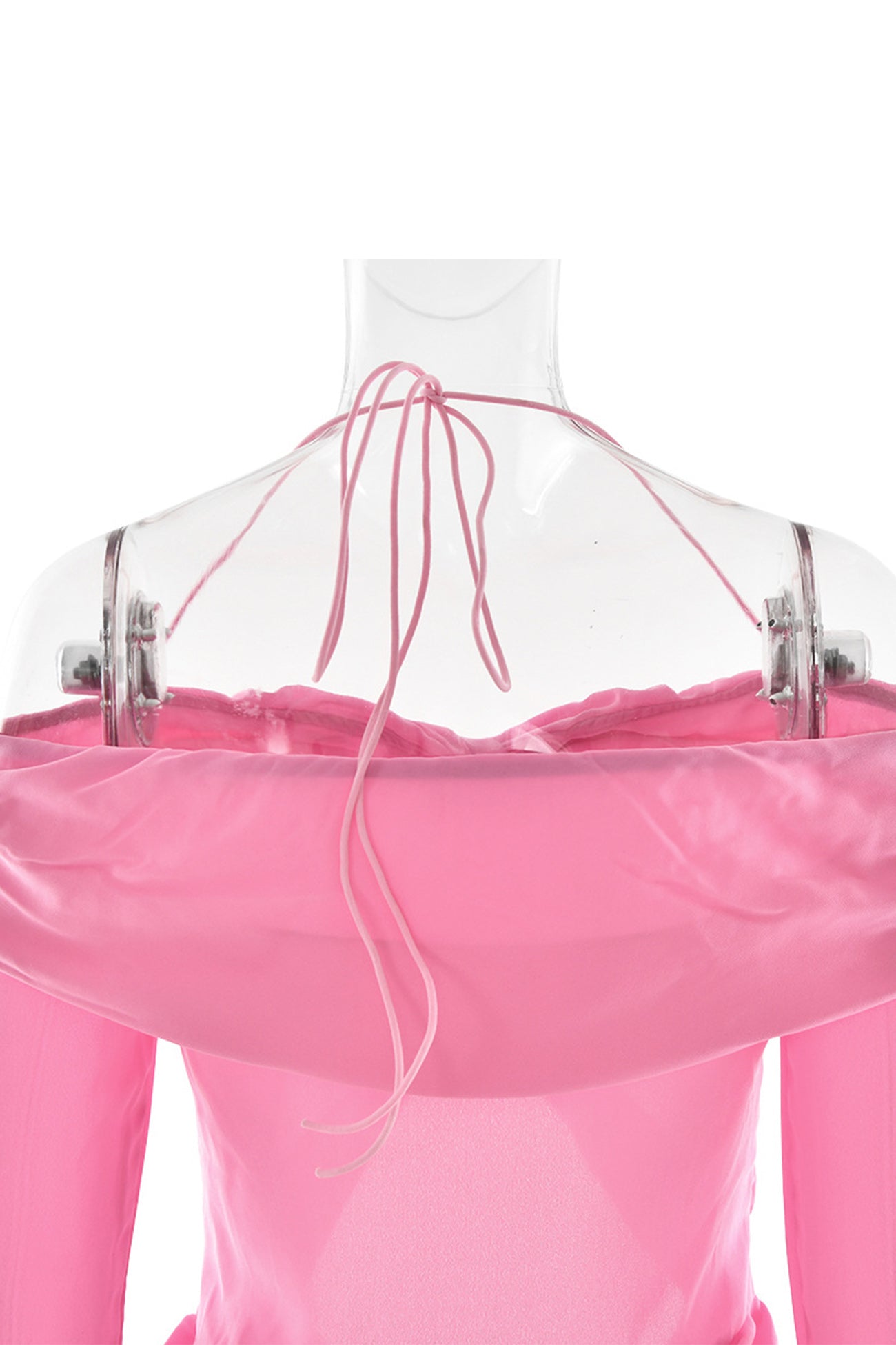 Arolora Twisted Off-shoulder Cutout Chiffon Maxi Dress