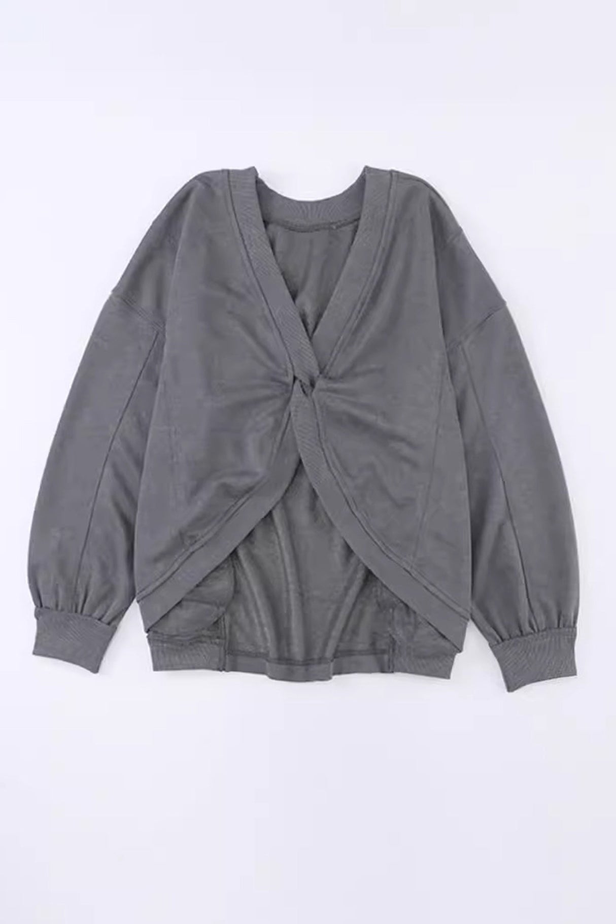 Arolora twisted-back-pocketed-ribbed-tops