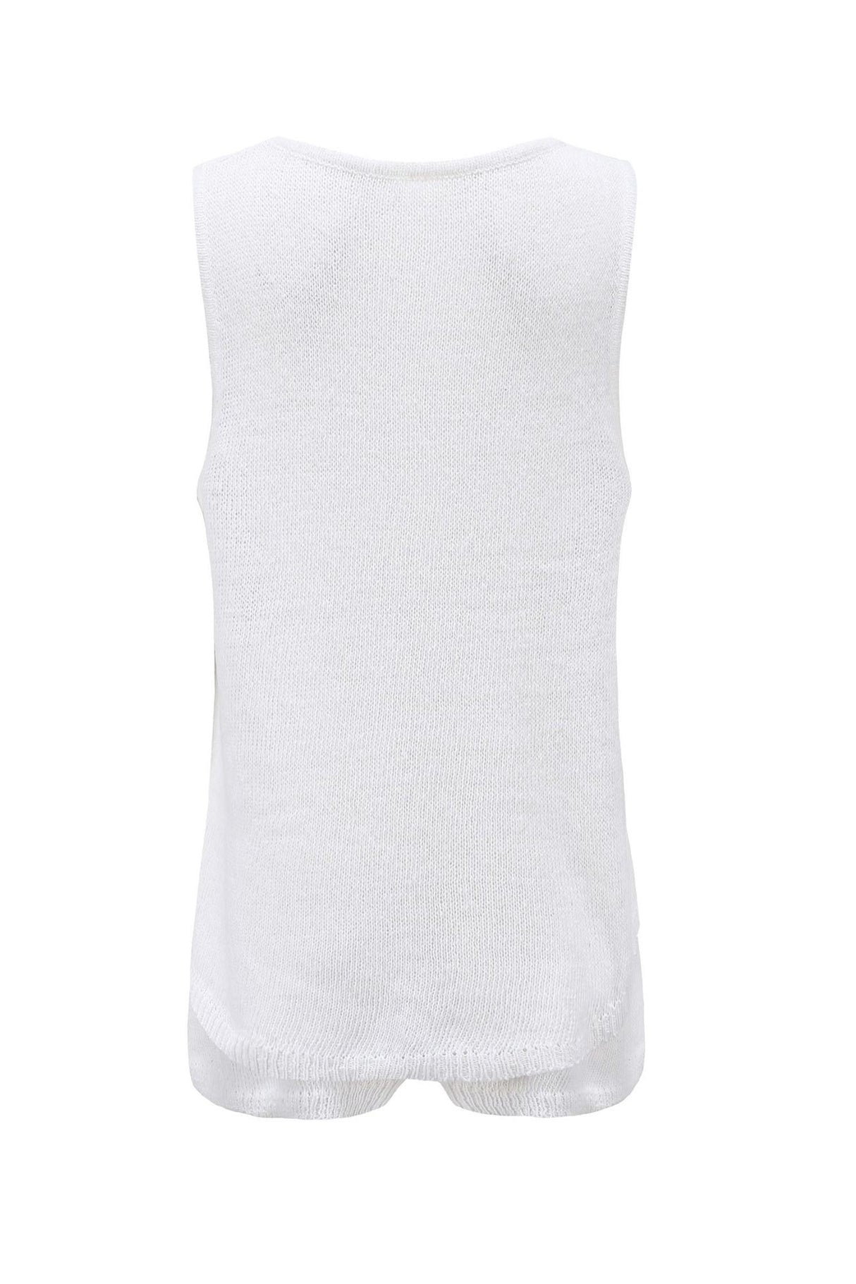 V Neck Knit Tank Top Shorts Suits