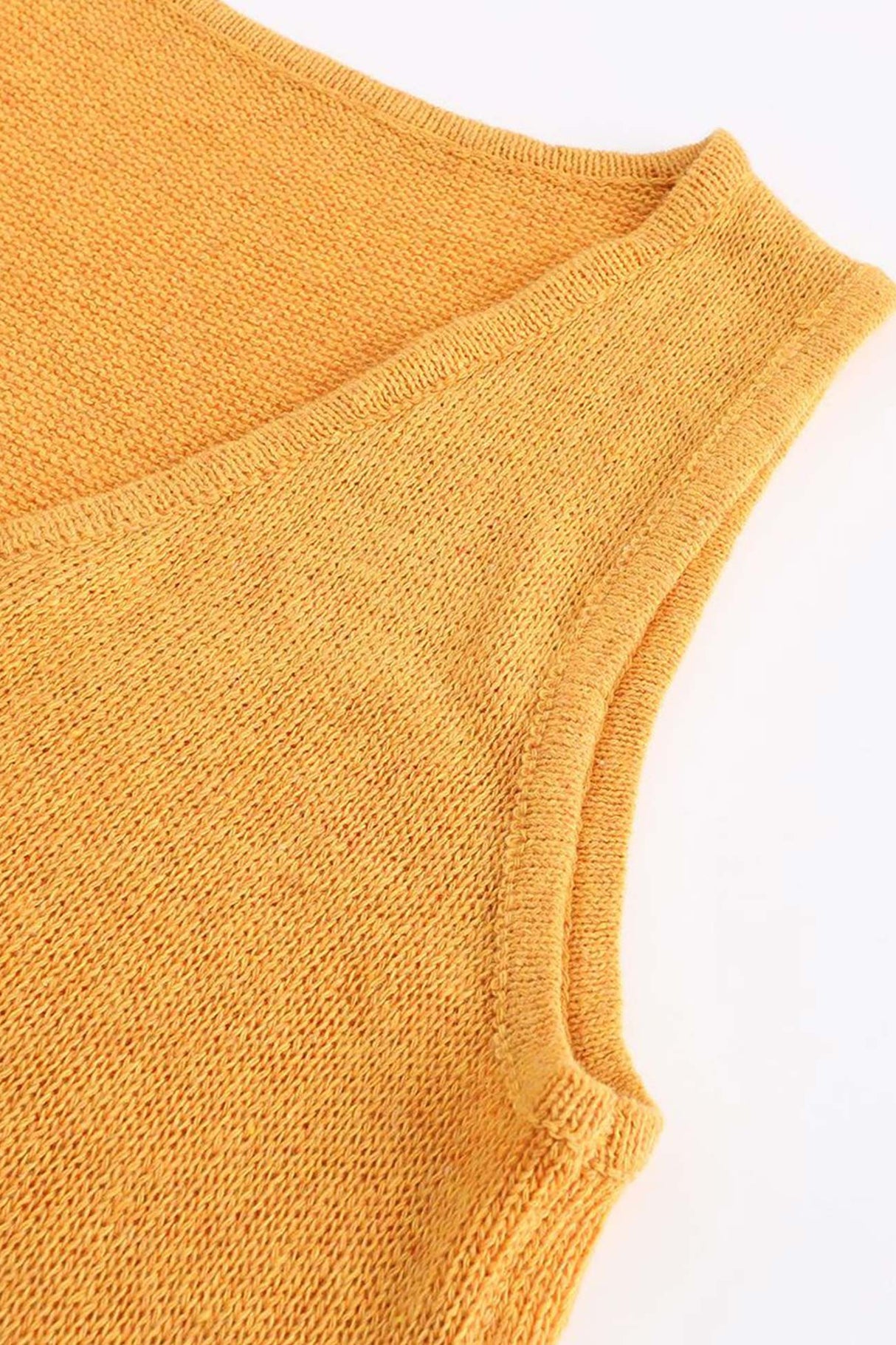 V Neck Knit Tank Top Shorts Suits