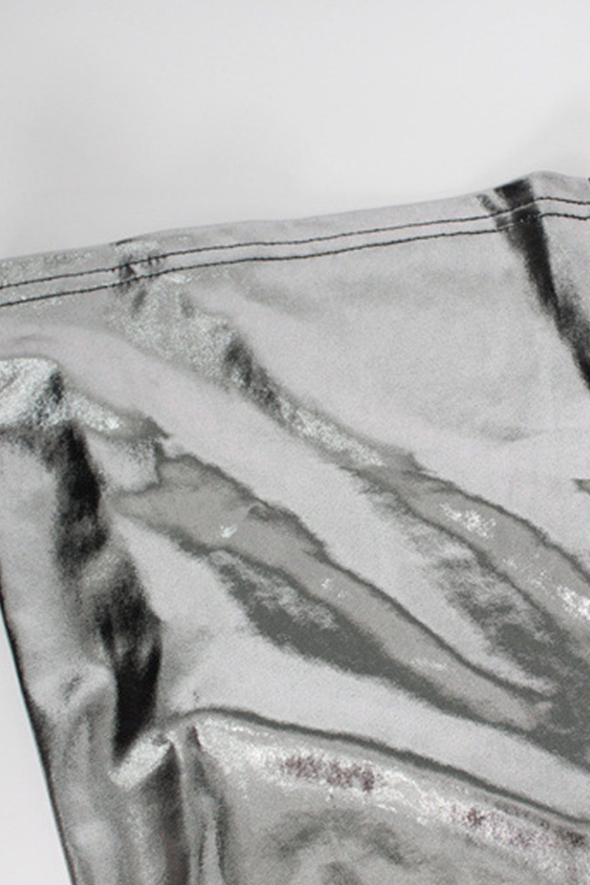 Arolora V Neck Shiny Fishtail Mini Dress