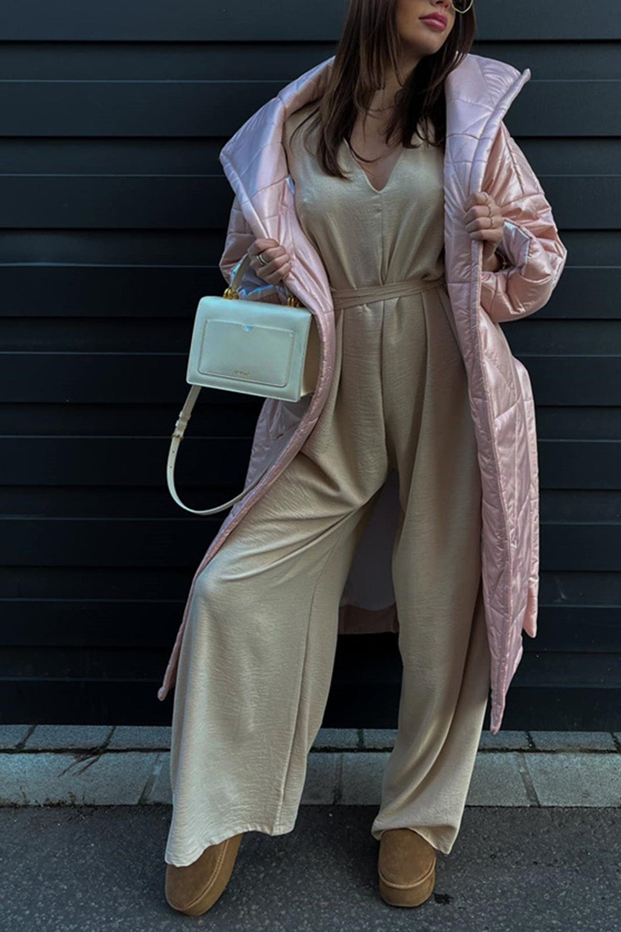 Arolora v-neck-tie-waist-wide-leg-jumpsuits