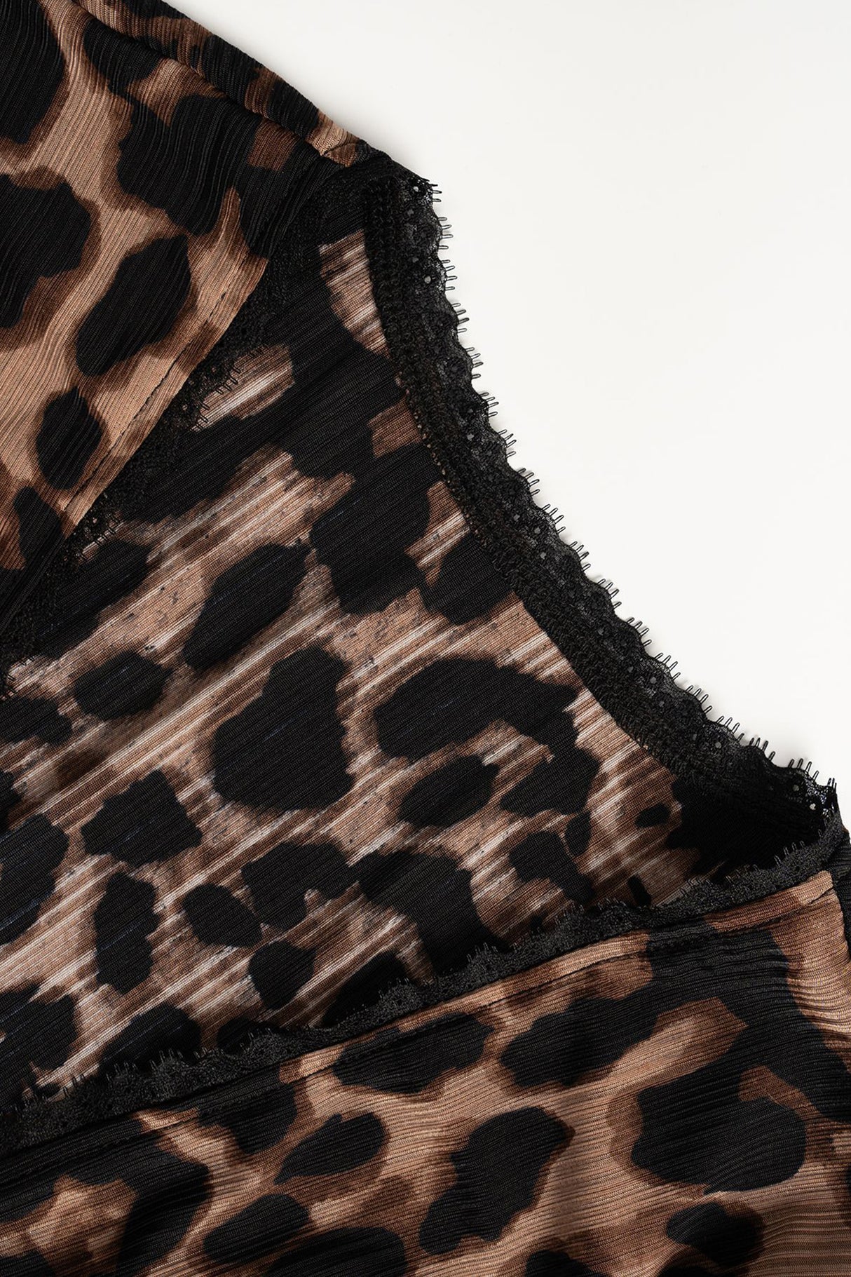 V-neck Leopard Button-up Top