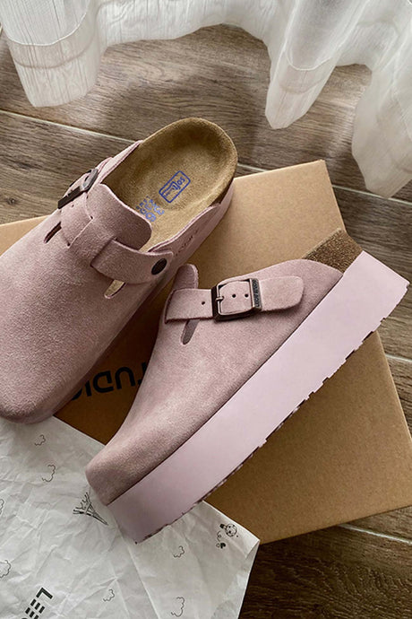 Vintage Leather Slip-on Flats