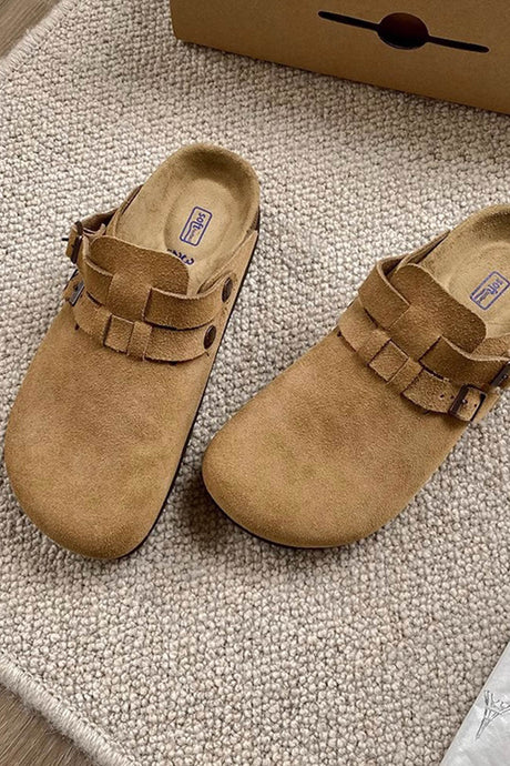 Vintage Leather Slip-on Flats