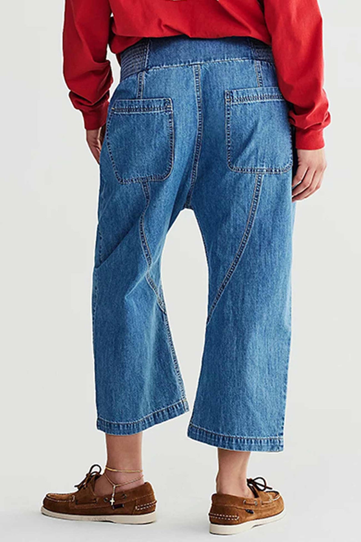 Arolora wash-low-rise-baggy-haren-jeans