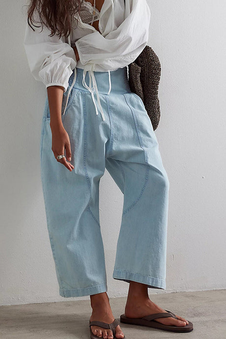 Arolora wash-low-rise-baggy-haren-jeans