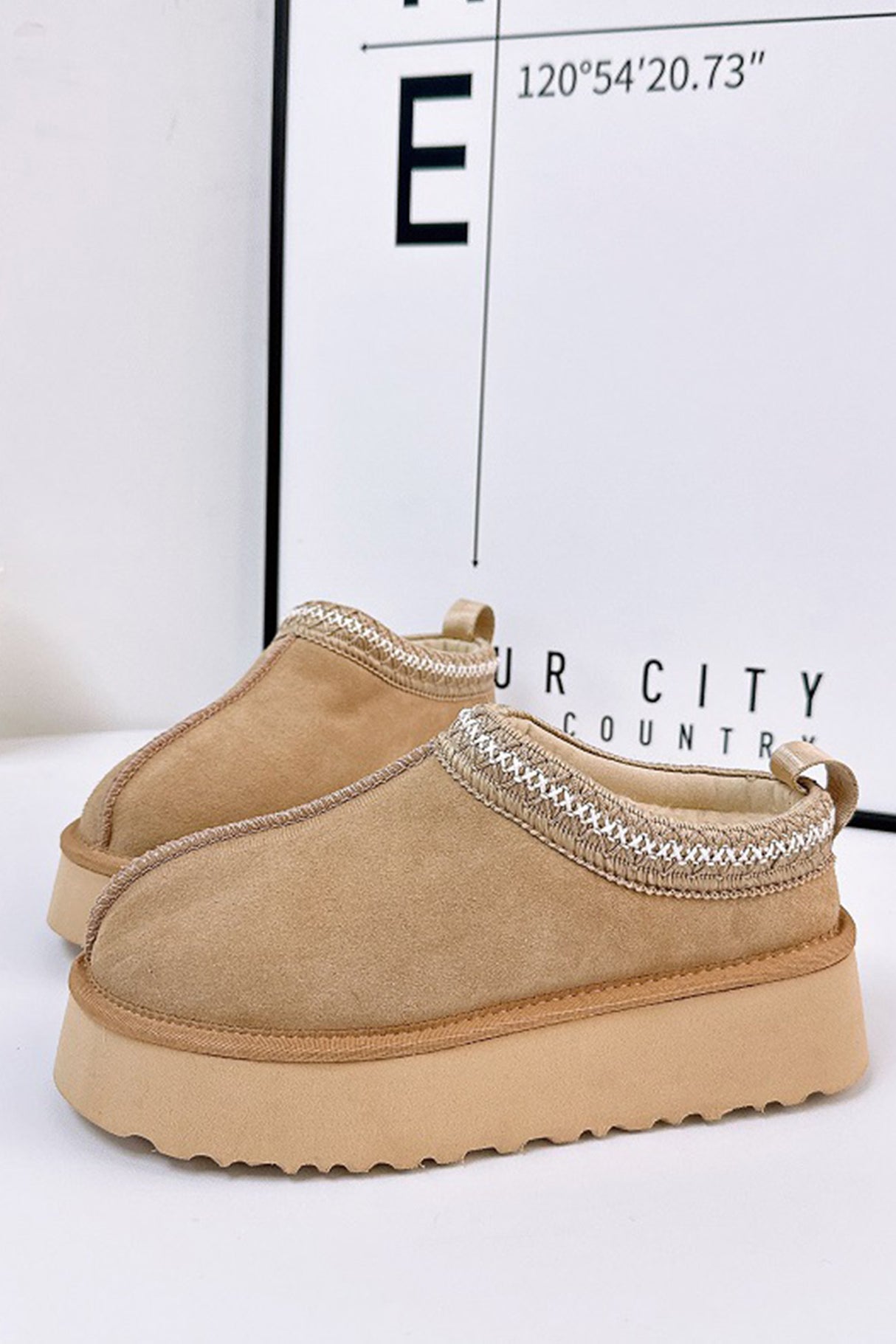 Wool Thick Sole Slip-on Snow Boots