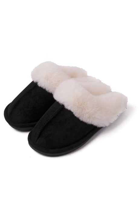 Solid Fuzzy House Slippers