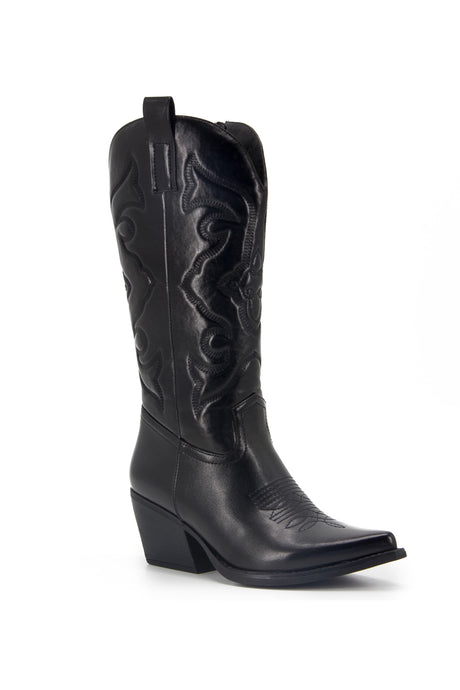 Metallic Square Toe Knee High Cowboy Boots