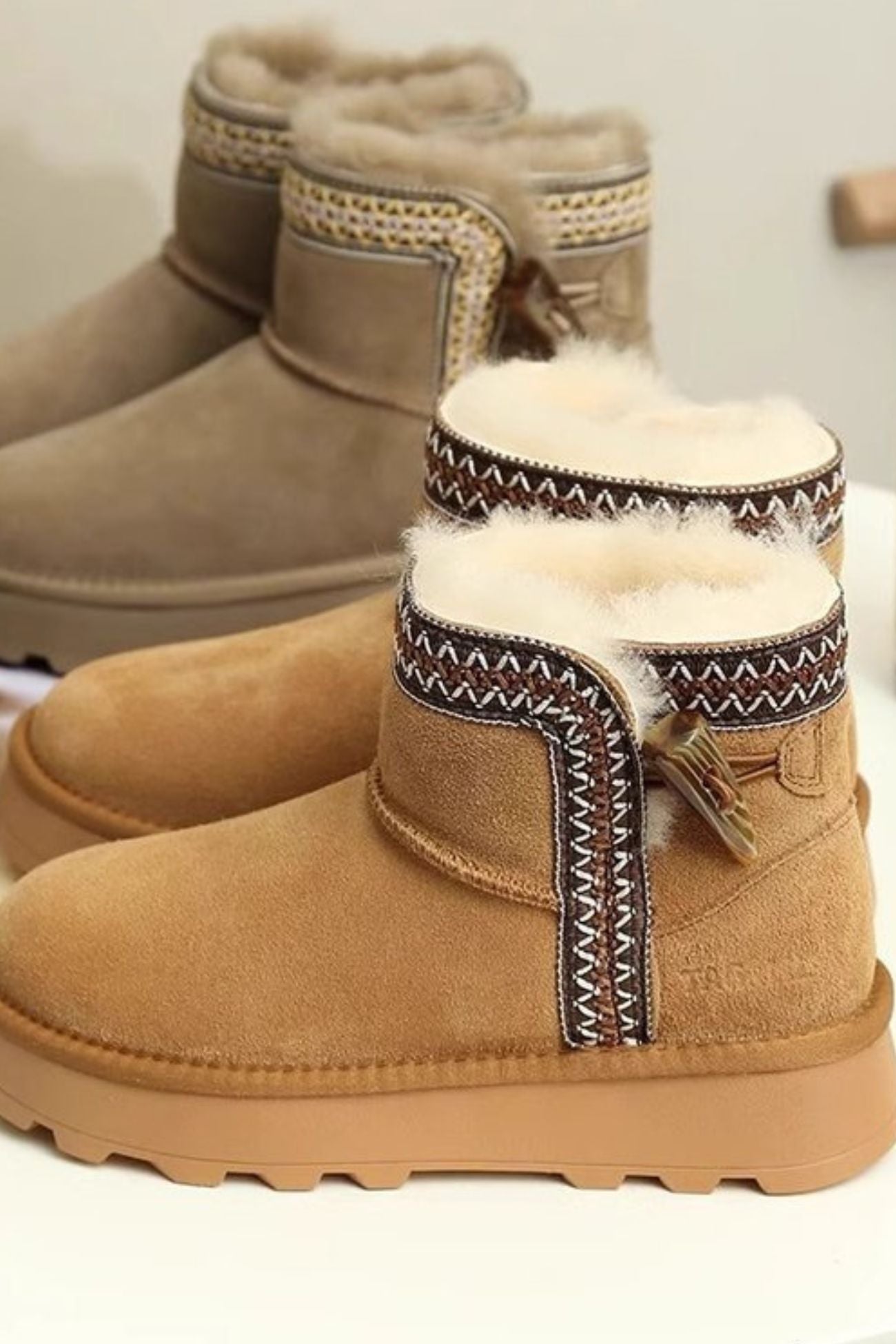 Bohemia Stitch Suede Platform Bootie