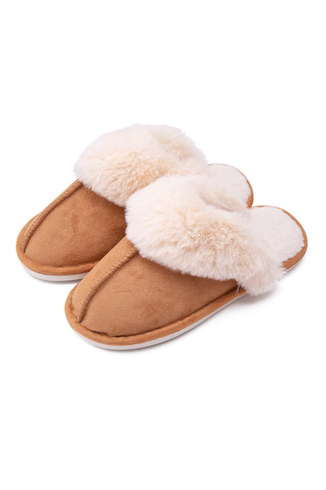 Solid Fuzzy House Slippers