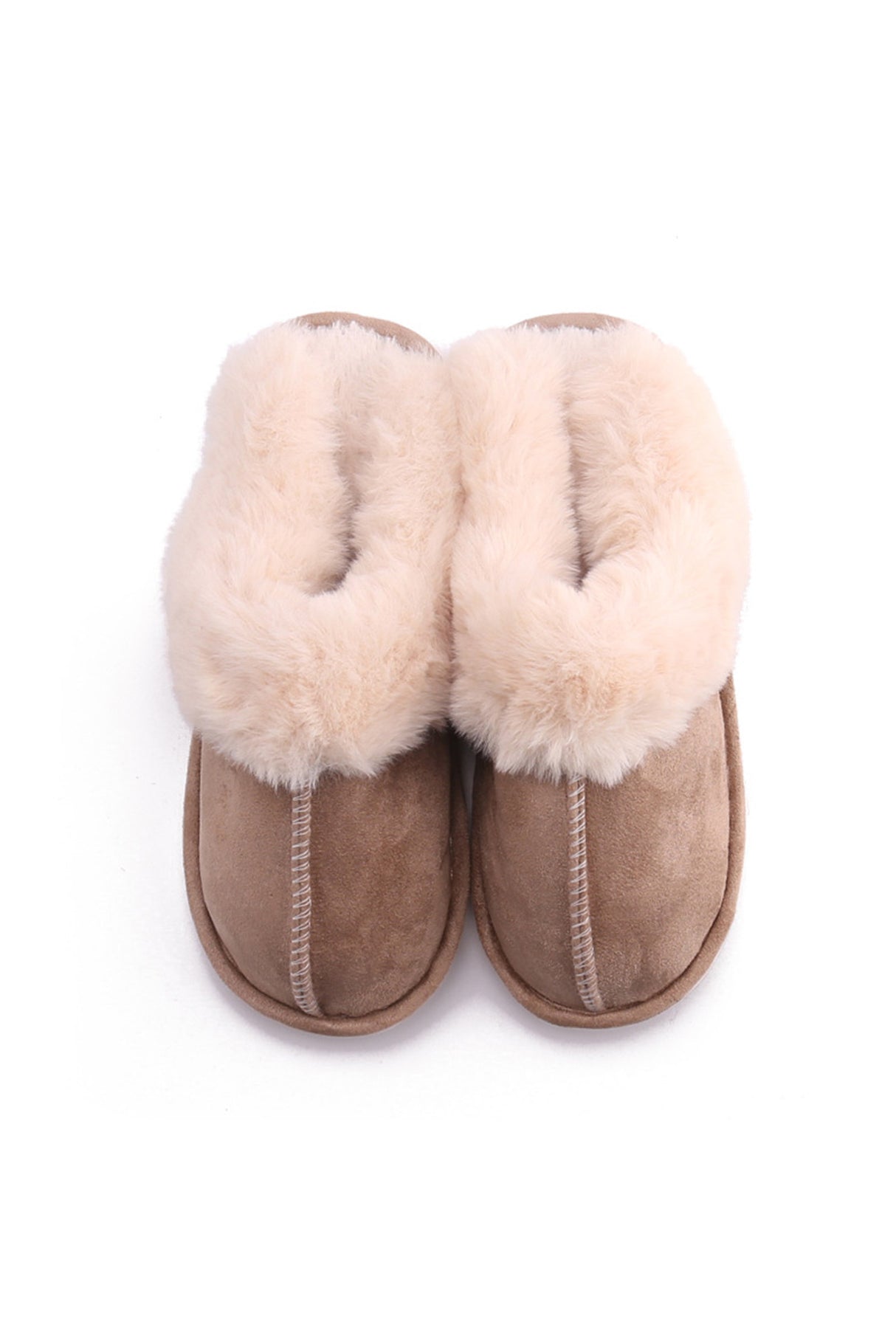 Solid Fuzzy House Slippers