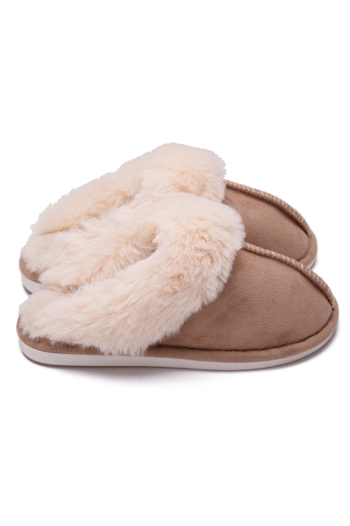 Solid Fuzzy House Slippers
