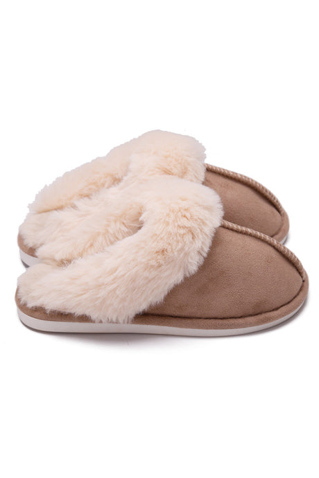 Solid Fuzzy House Slippers