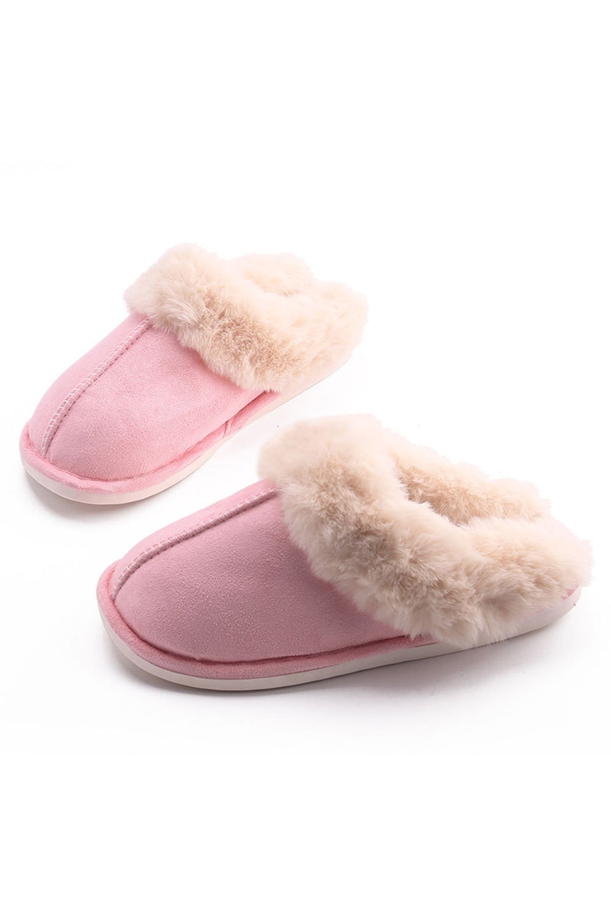 Solid Fuzzy House Slippers