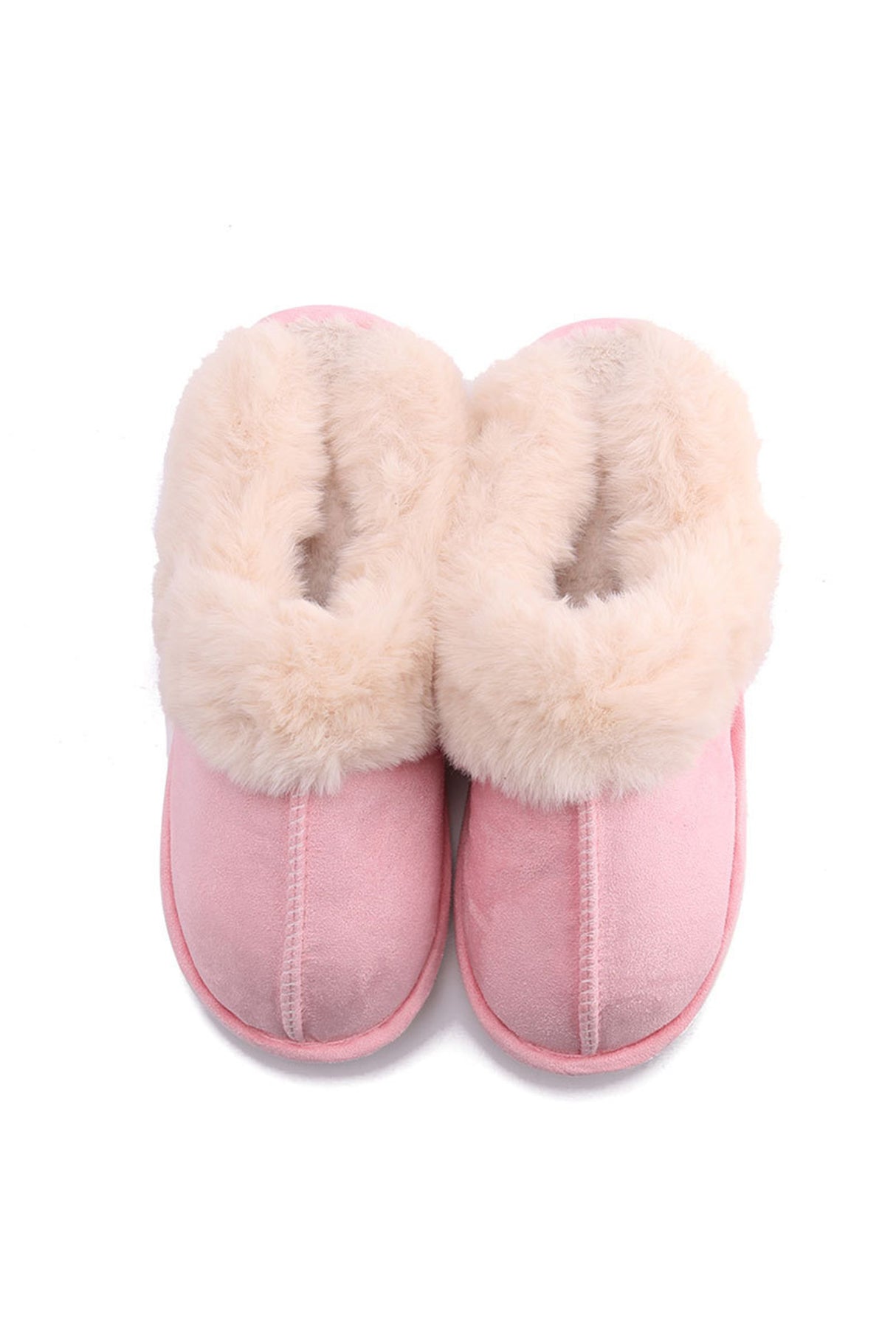 Solid Fuzzy House Slippers