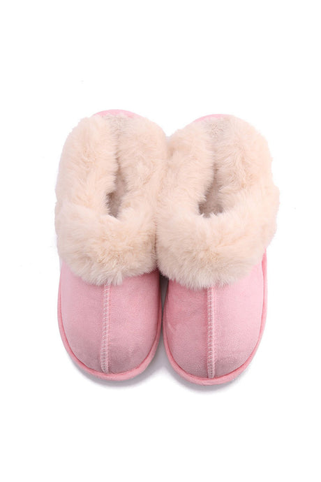 Solid Fuzzy House Slippers