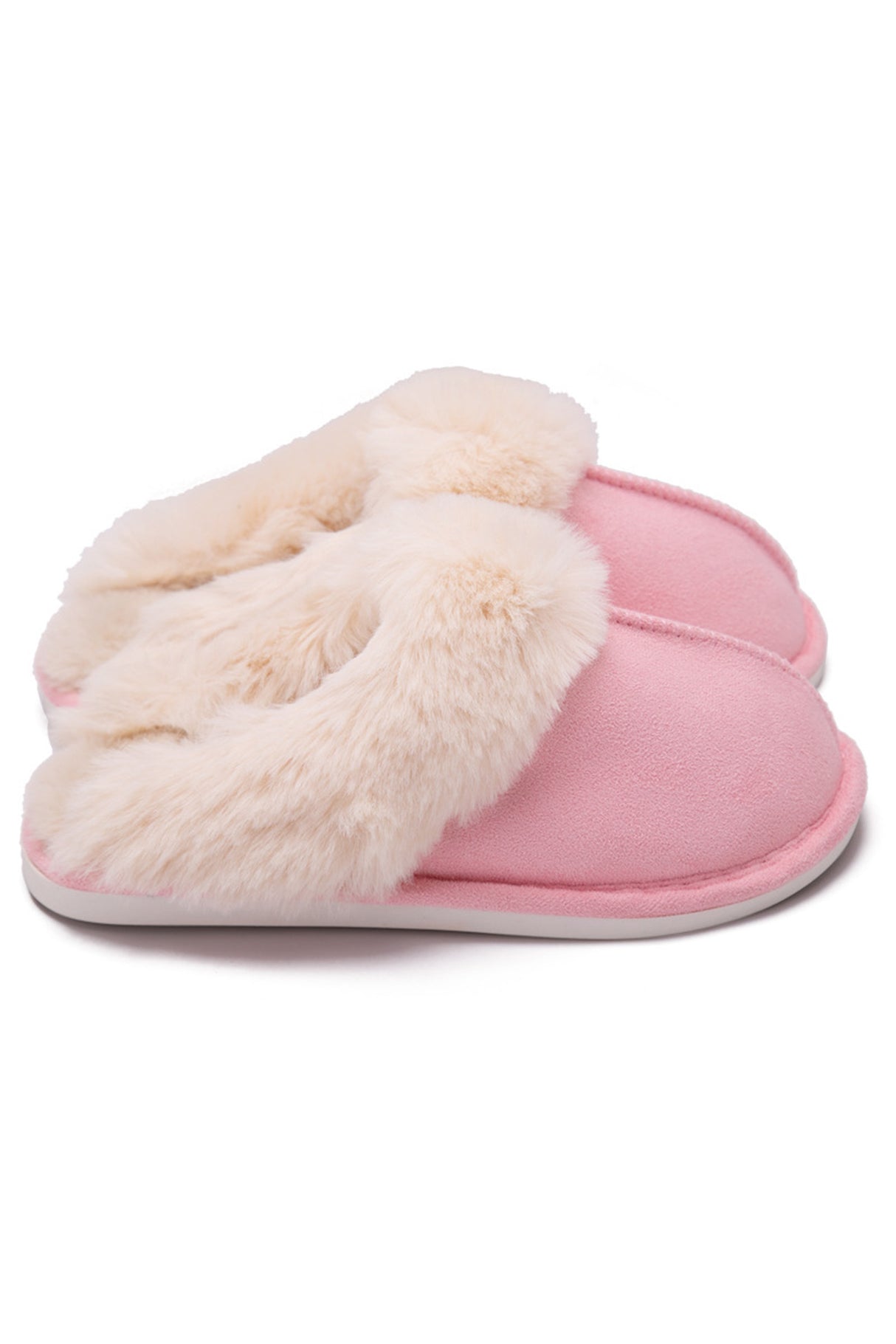 Solid Fuzzy House Slippers