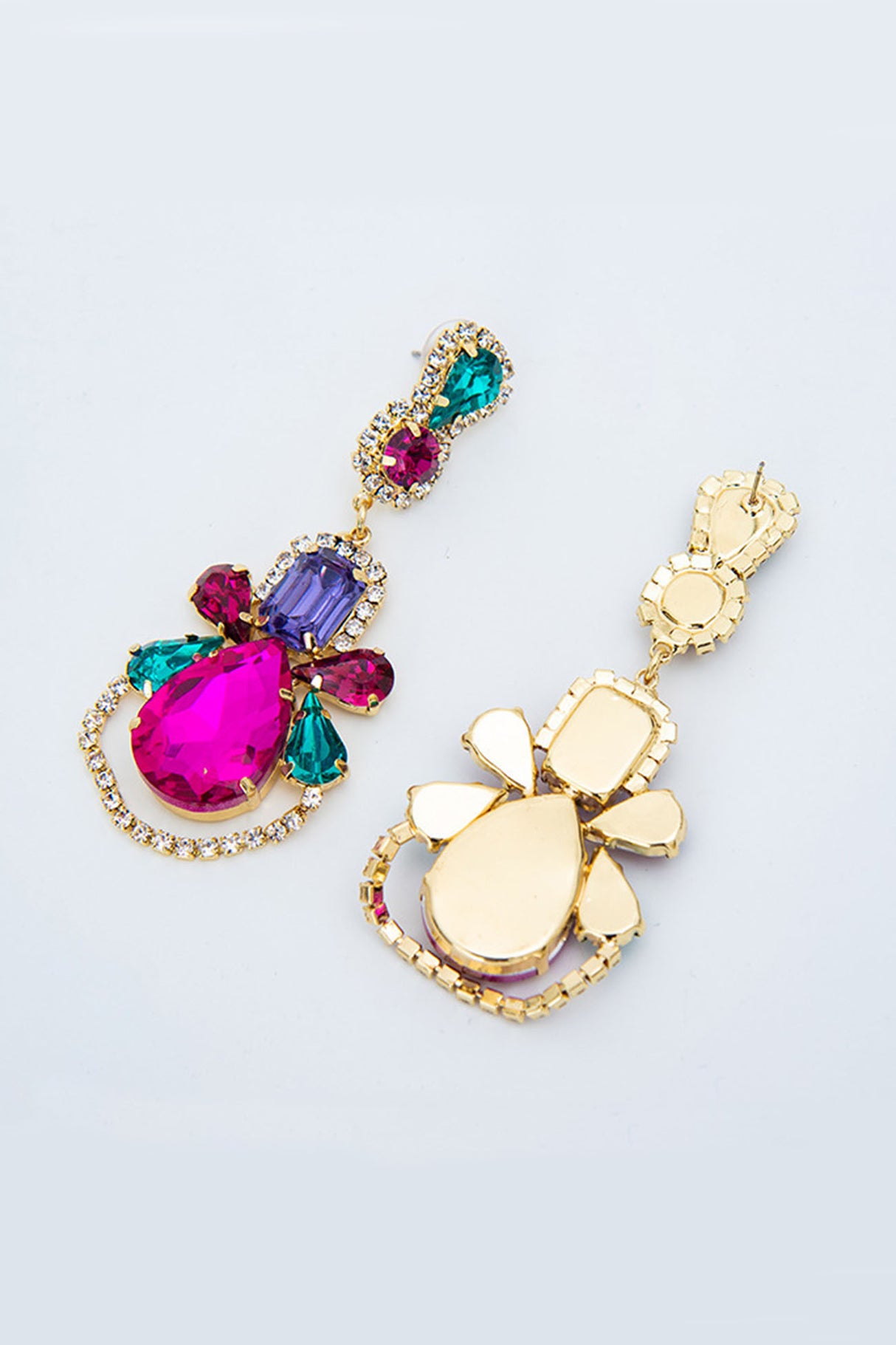 Rhinestone Hollow Drop Earrings