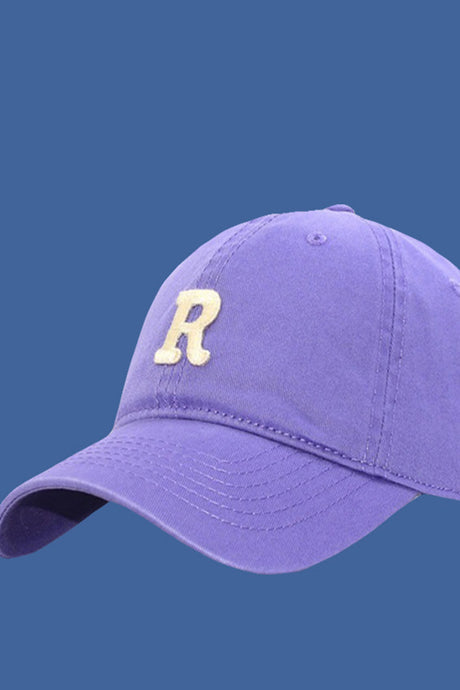 Letter R Embroidered Baseball Cap