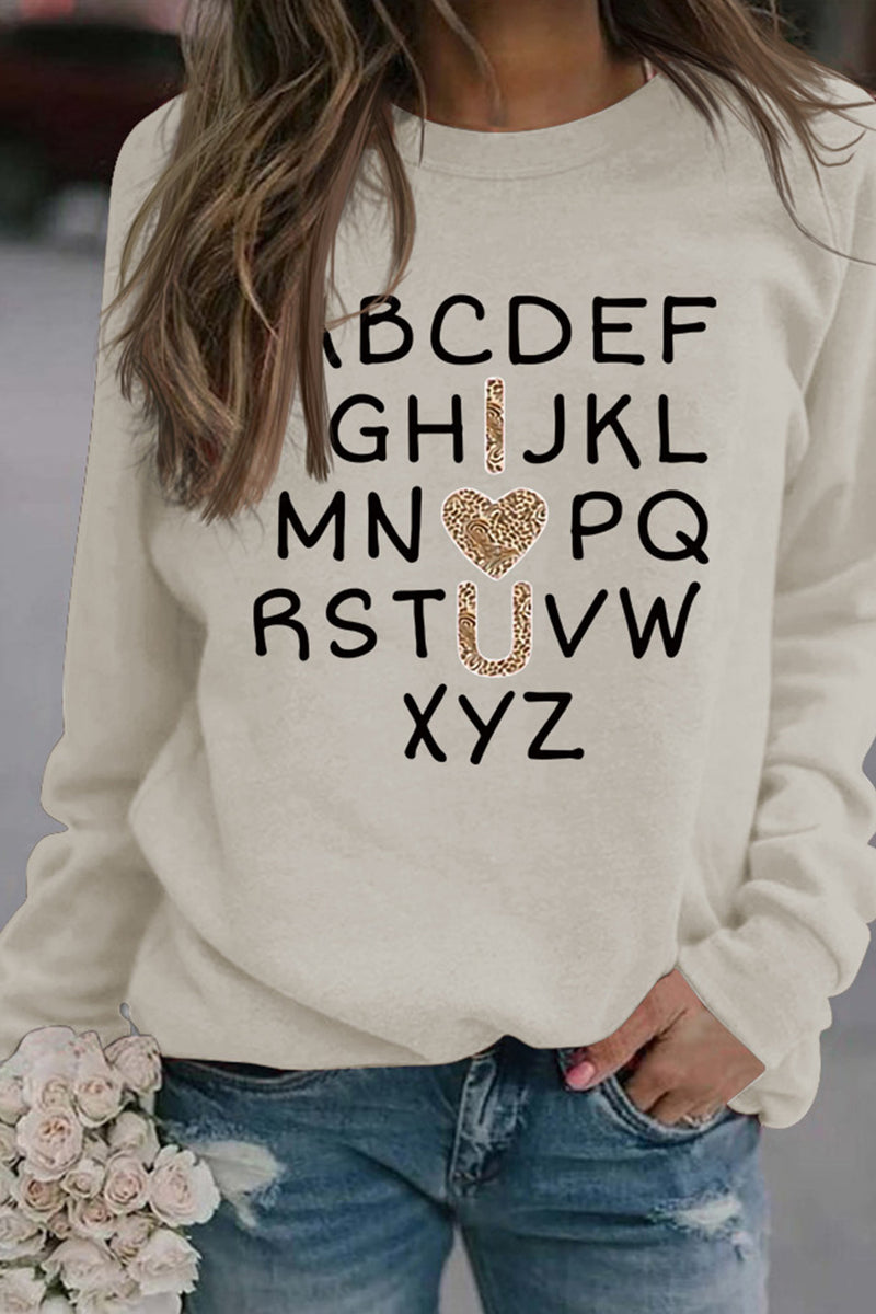Alphabet Graphic Sweatshirt AROLORA