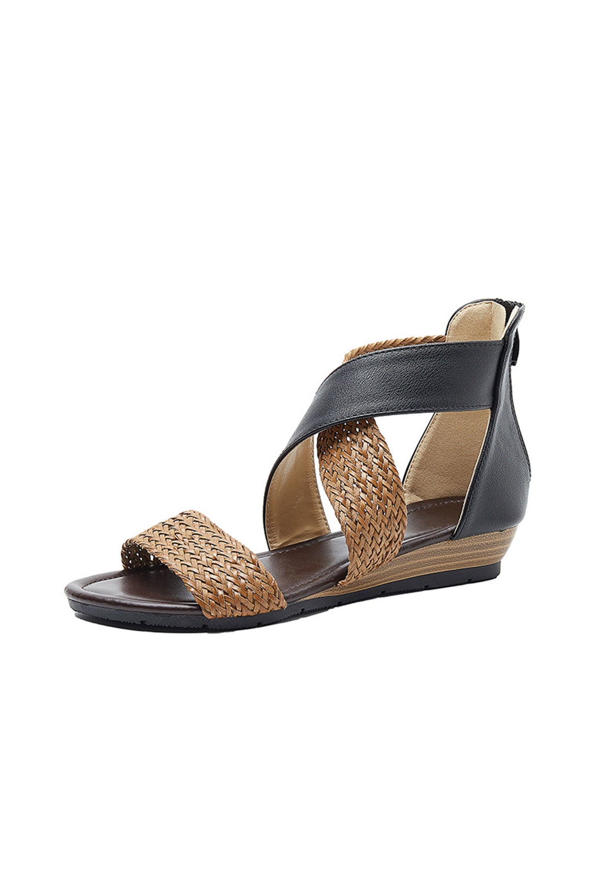 Bohemia Weave Cross Slides Vintage Sandals