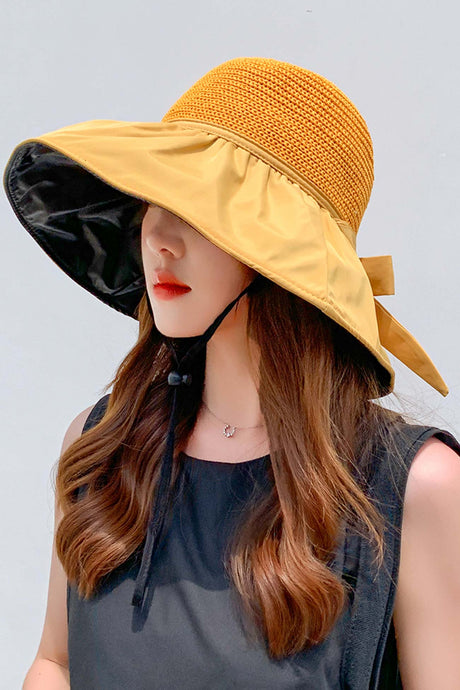 Bow Ties Wide Brim Sun Hat UPF50+