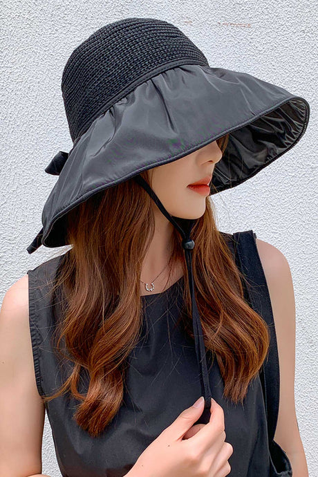 Bow Ties Wide Brim Sun Hat UPF50+