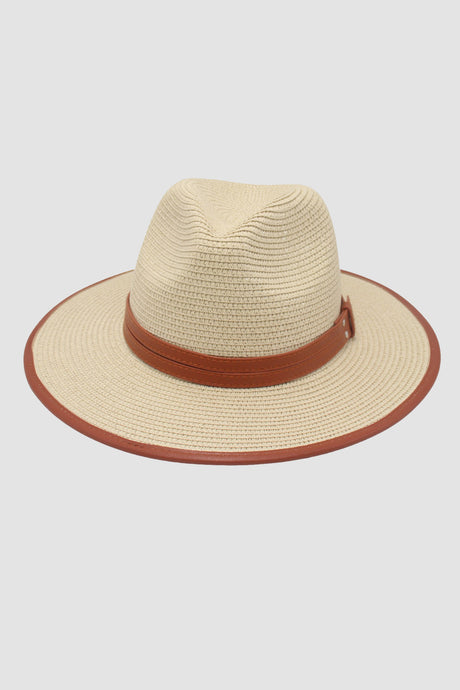Double Belt Jazz Straw Hat
