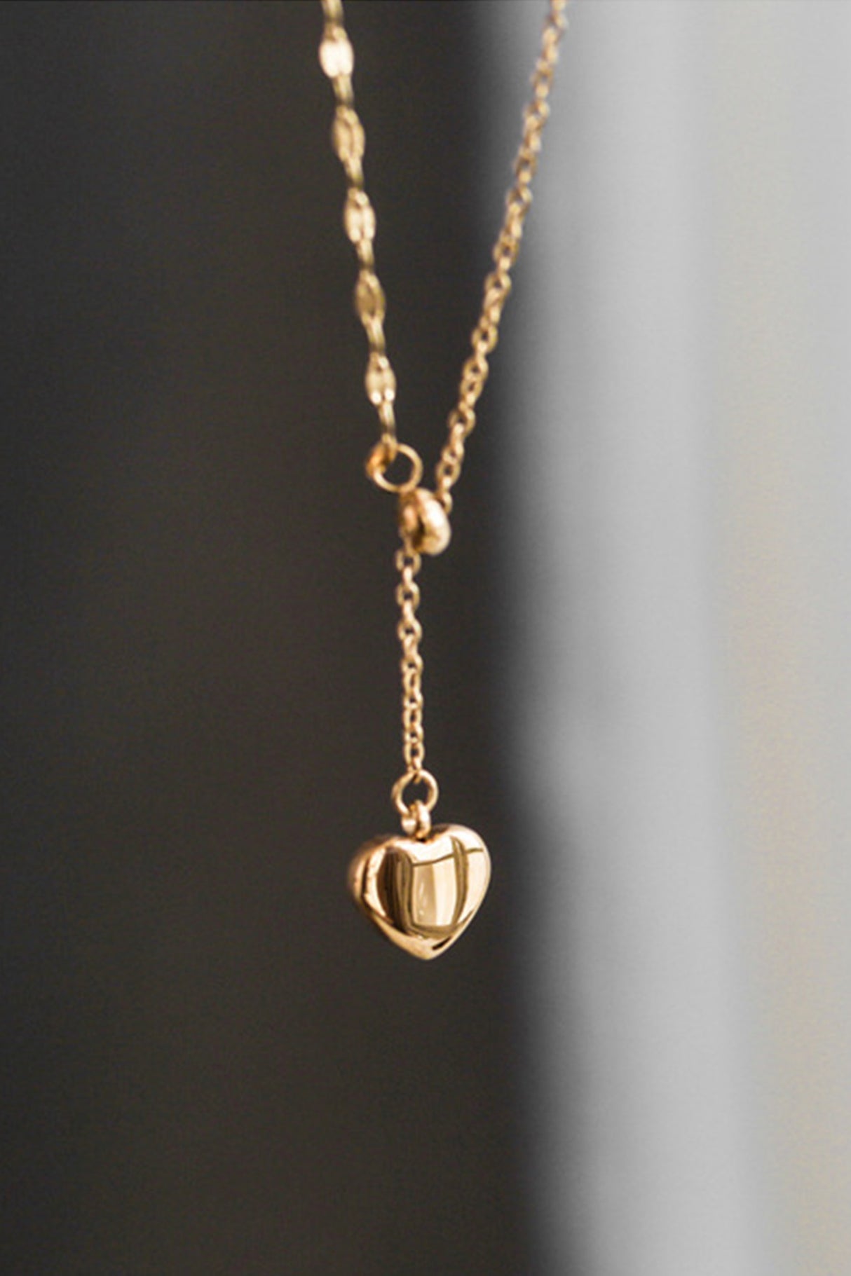 Gold Heart Pendant Necklace