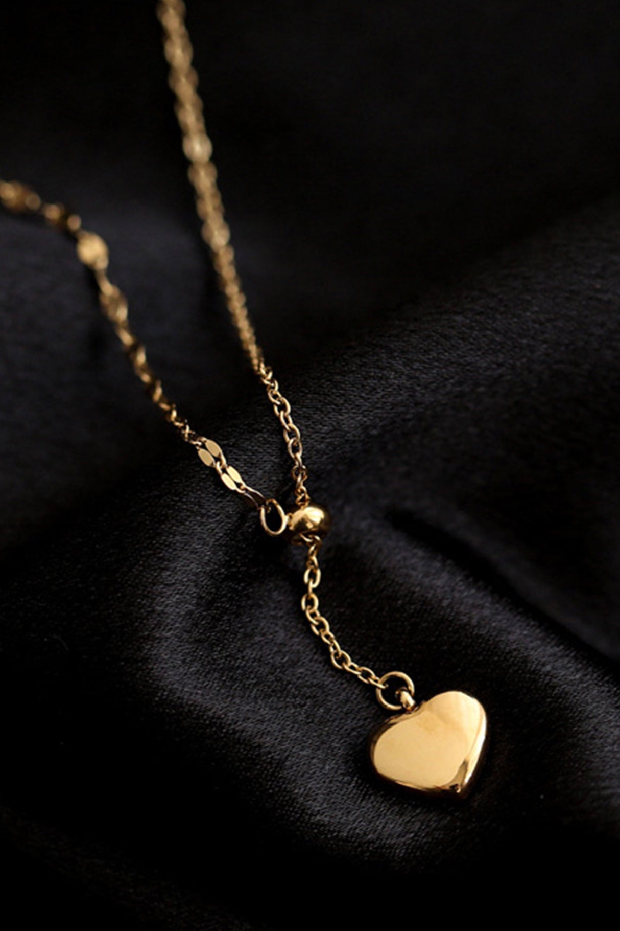 Gold Heart Pendant Necklace