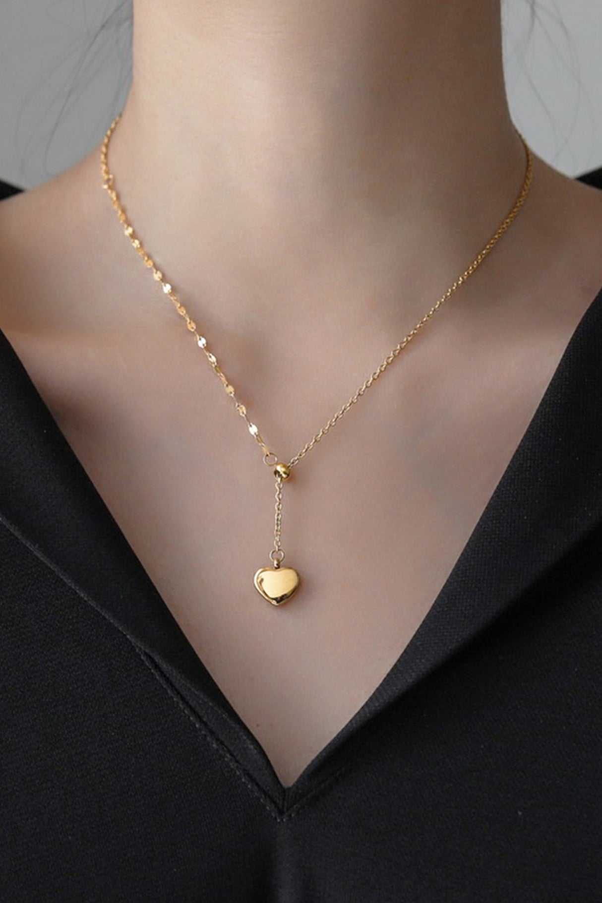 Gold Heart Pendant Necklace