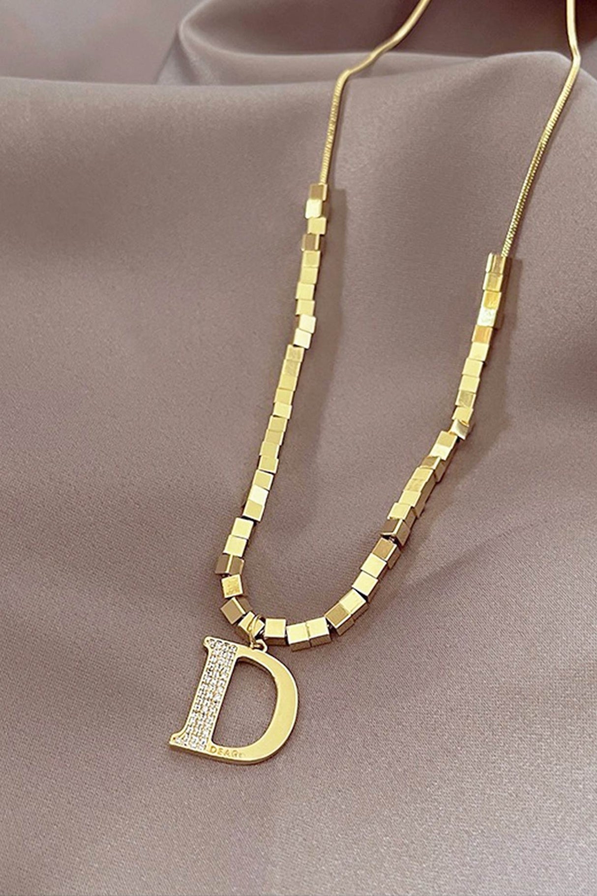 Gold Letter D Necklace