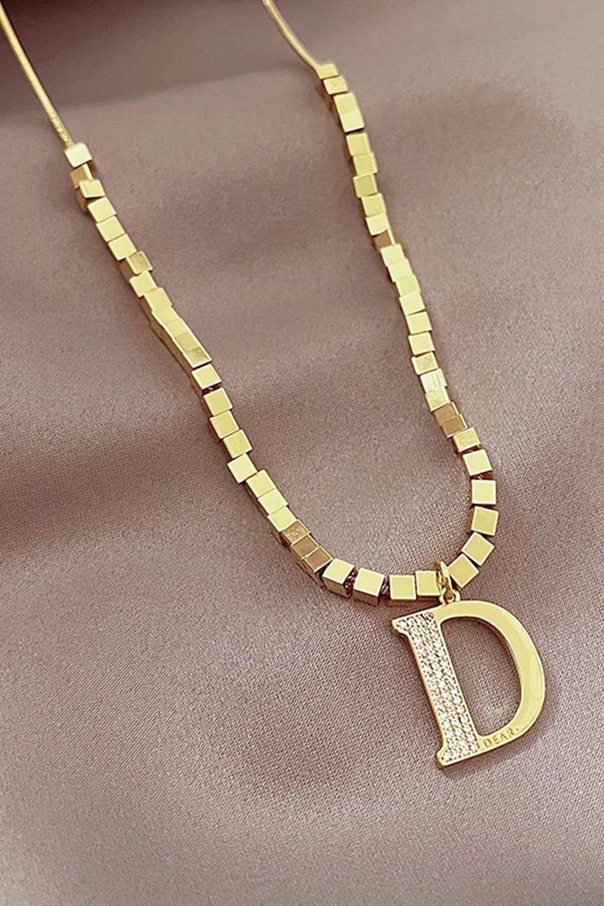 Gold Letter D Necklace