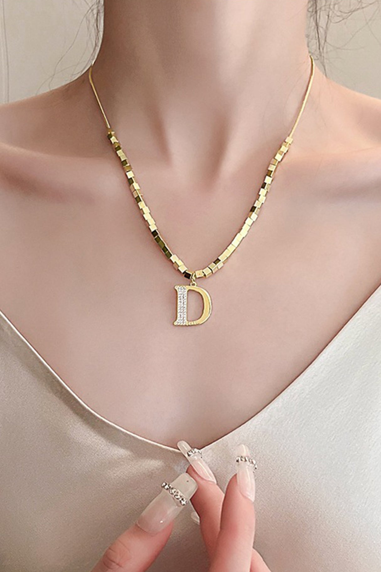 Gold Letter D Necklace