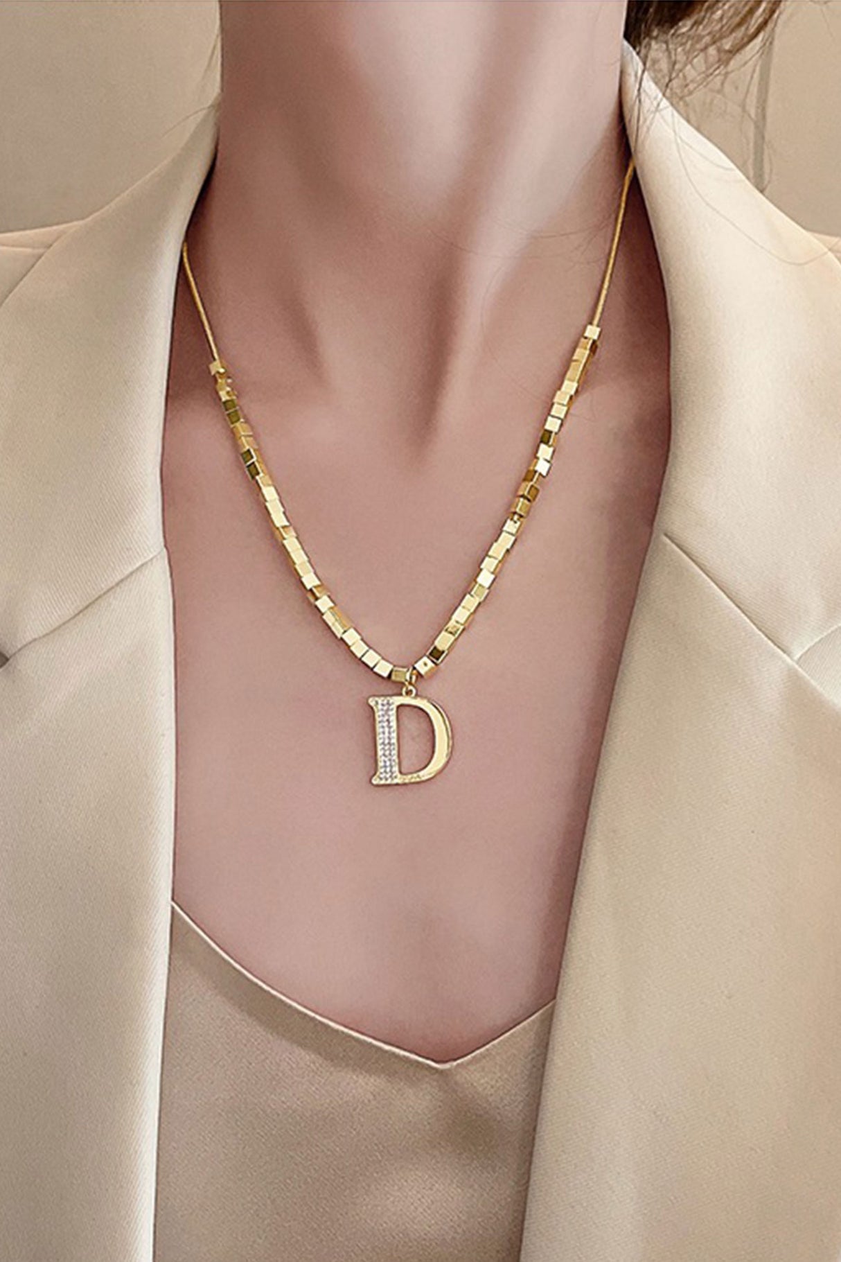 Gold Letter D Necklace