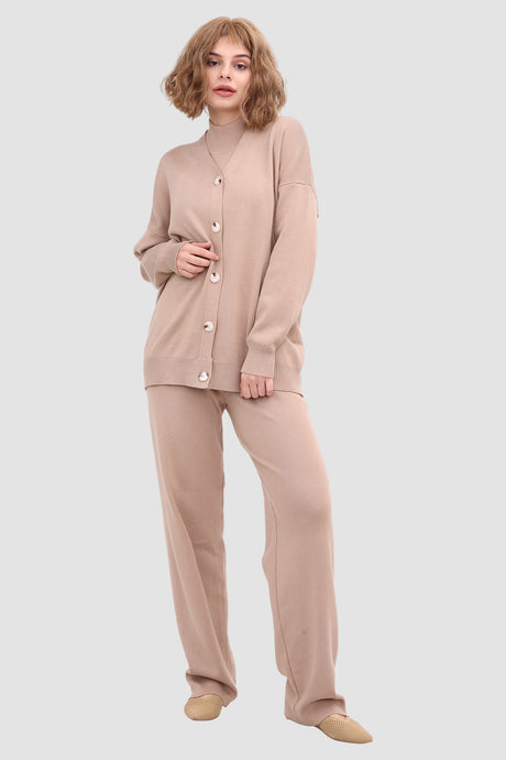 Knit Crop Tank Top & Pants & Robe